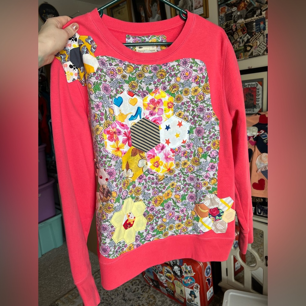 Floral Quilty Sweatshirt Jumper